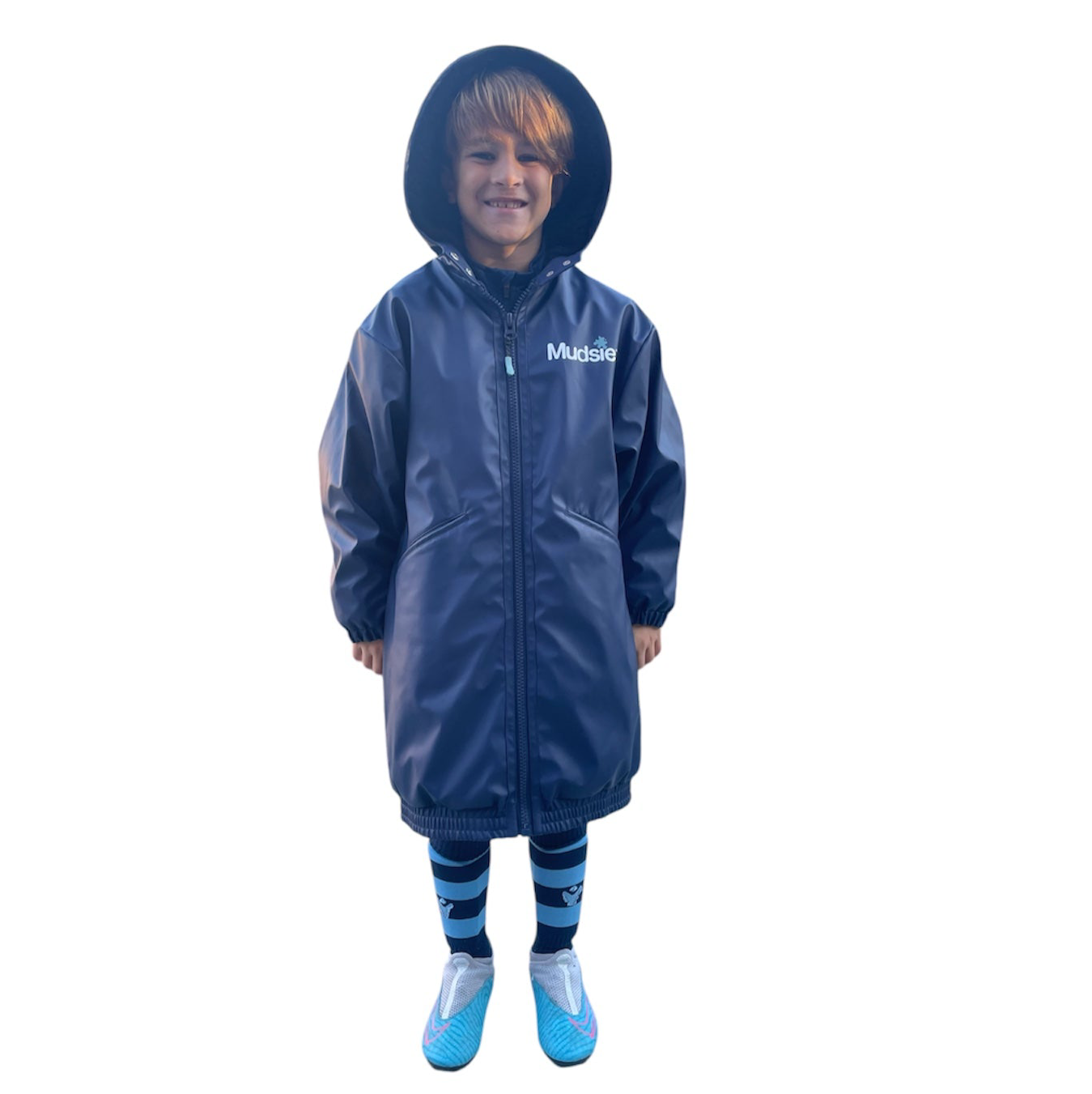 TEAL LOGO MUDSIE COAT